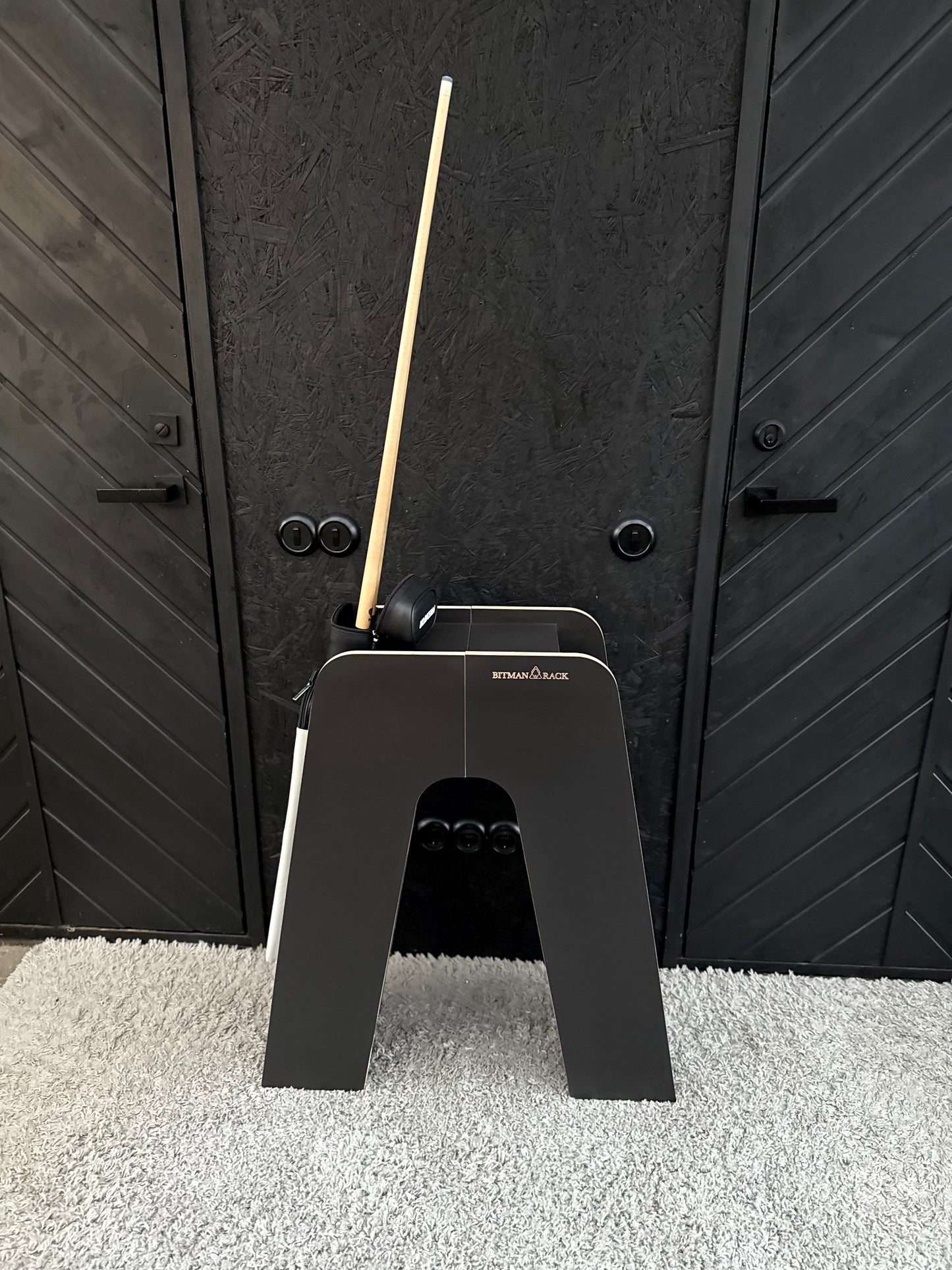 BitmanRack Cue Case Holder• Modern Birch Plywood Pool Billiard Accessories Rack