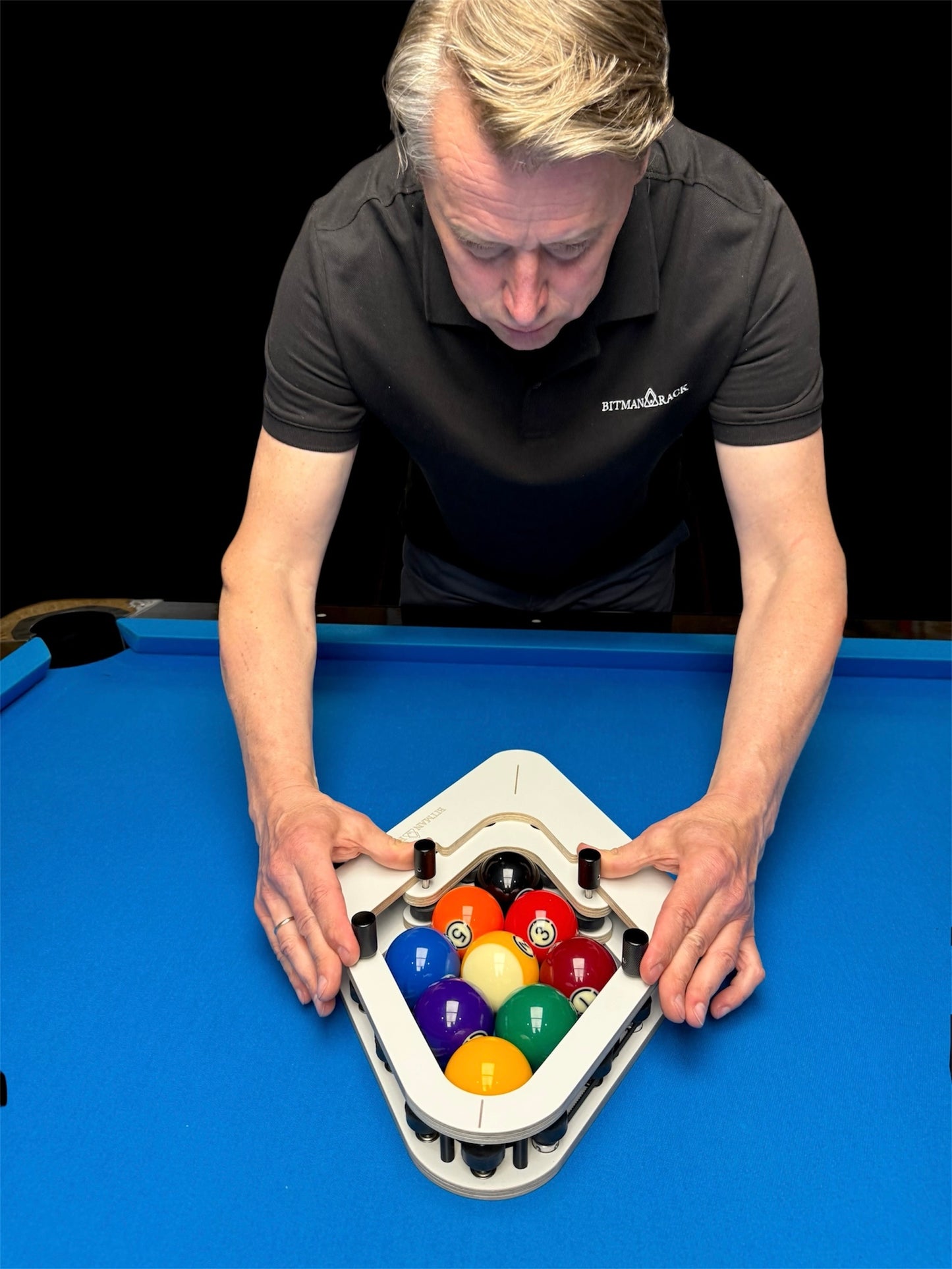 BitmanRack 9-BALL LITE• Pool Billiard Triangle Rack Precision Alignment Accesories